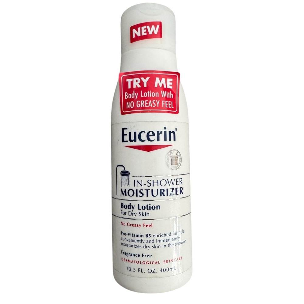 2 x Eucerin In-Shower Moisturizer Body Lotion For Dry Skin 13.5 fl oz